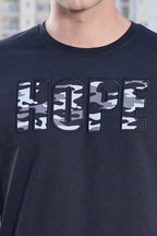 Men's 100% Cotton 'HOPE' Printed Round Neck T-shirt