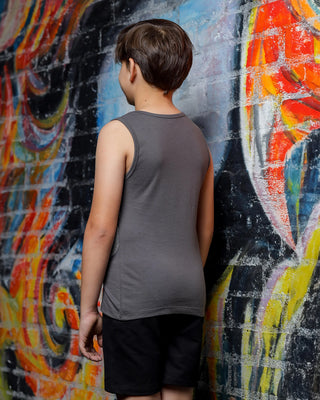 Boys Summer Tank T-Shirt - Cotton Sleeveless Regular Fit Innerwear Tee