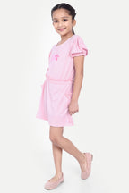 Girls' Floral Print Dress with Pockets