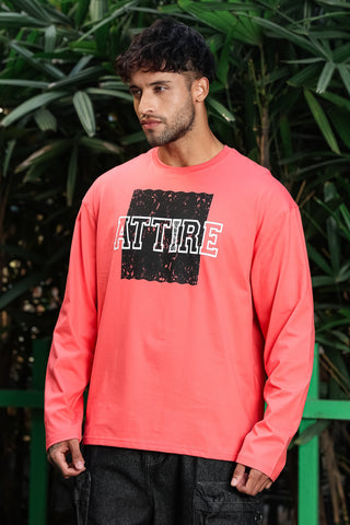 Men’s 100% Cotton Typography Printed Full Sleeve T-Shirt | Round Neck Casual Tee | Soft Breathable Fabric | Machine Washable