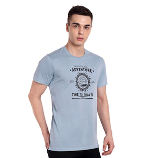 Men Dull Sky Round Neck T-Shirt