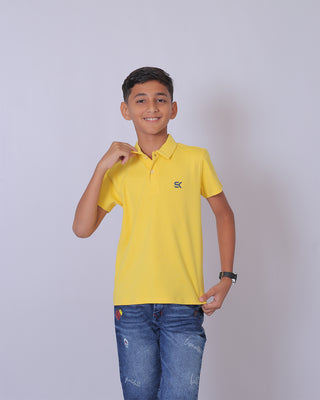 Boys Mustard Polo T-Shirt