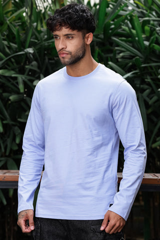 Men’s 100% Cotton Solid Full Sleeve T-Shirt | Round Neck Long Sleeve Casual Tee | Soft Breathable Fabric | Machine Washable