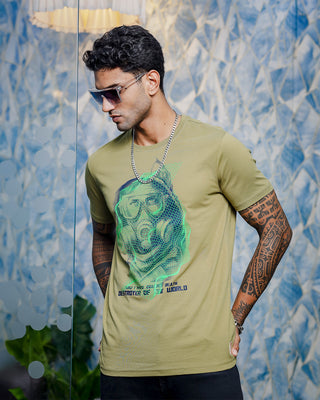 Men's Dried Herb Graphic Tshirt with Rubber Print