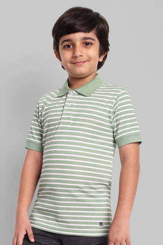 Boys Classic Cotton Polo T-Shirt Green