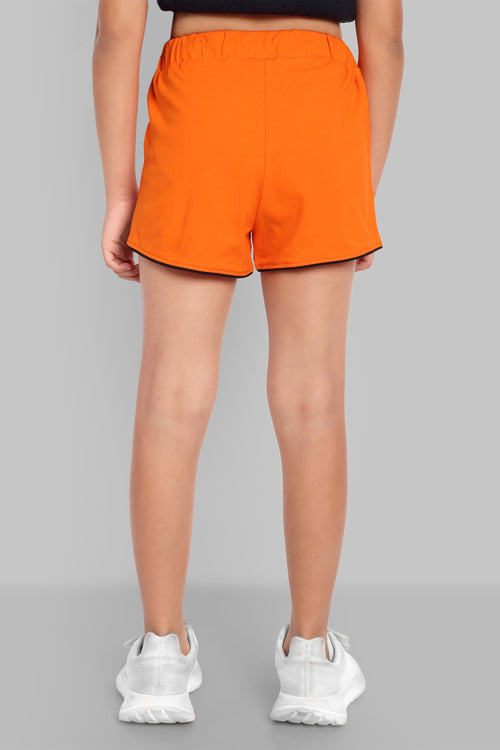 Girls Orange Comfort Cotton Shorts