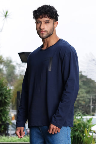 Men’s 100% Cotton Typography Printed Full Sleeve T-Shirt | Round Neck Long Sleeve Casual Tee | Soft Breathable Fabric | Machine Washable