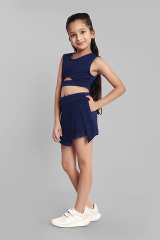 Girls Stylish Top & Skirt Co-ord Set