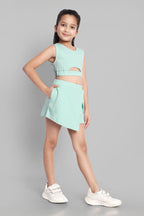Girls Stylish Top & Skirt Co-ord Set
