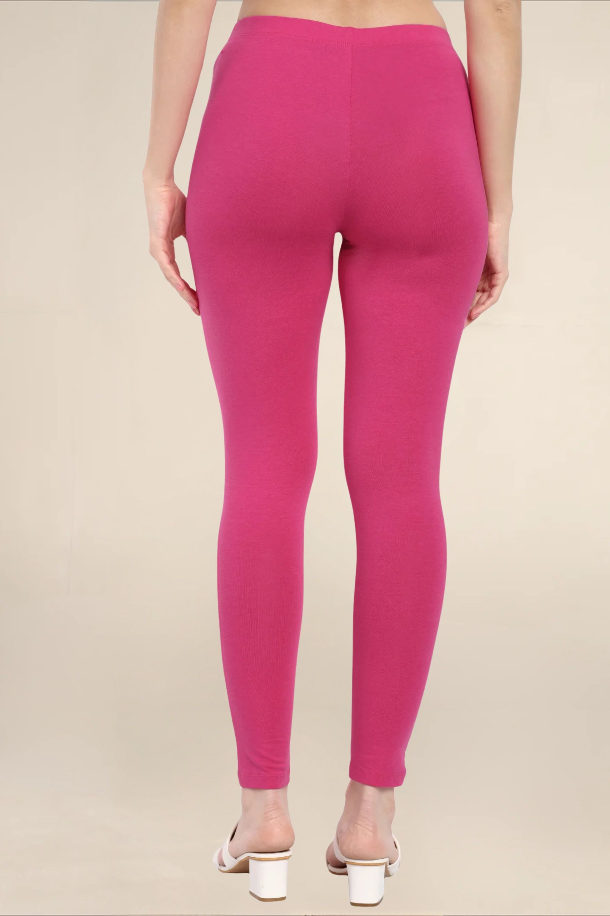Women Fuchsia Pink Regular Legging