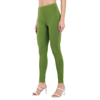 Women Green Regular Legging