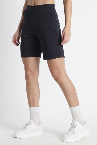 ONE SKY Women’s Cotton Spandex Bermuda Shorts | Mid Rise Casual Slip-On Shorts | 2 Pockets | Solid Color | Machine Wash