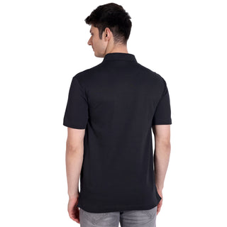 Men Black Polo T-Shirt