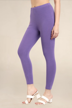 Women Light Lavender Ankle Length Legging