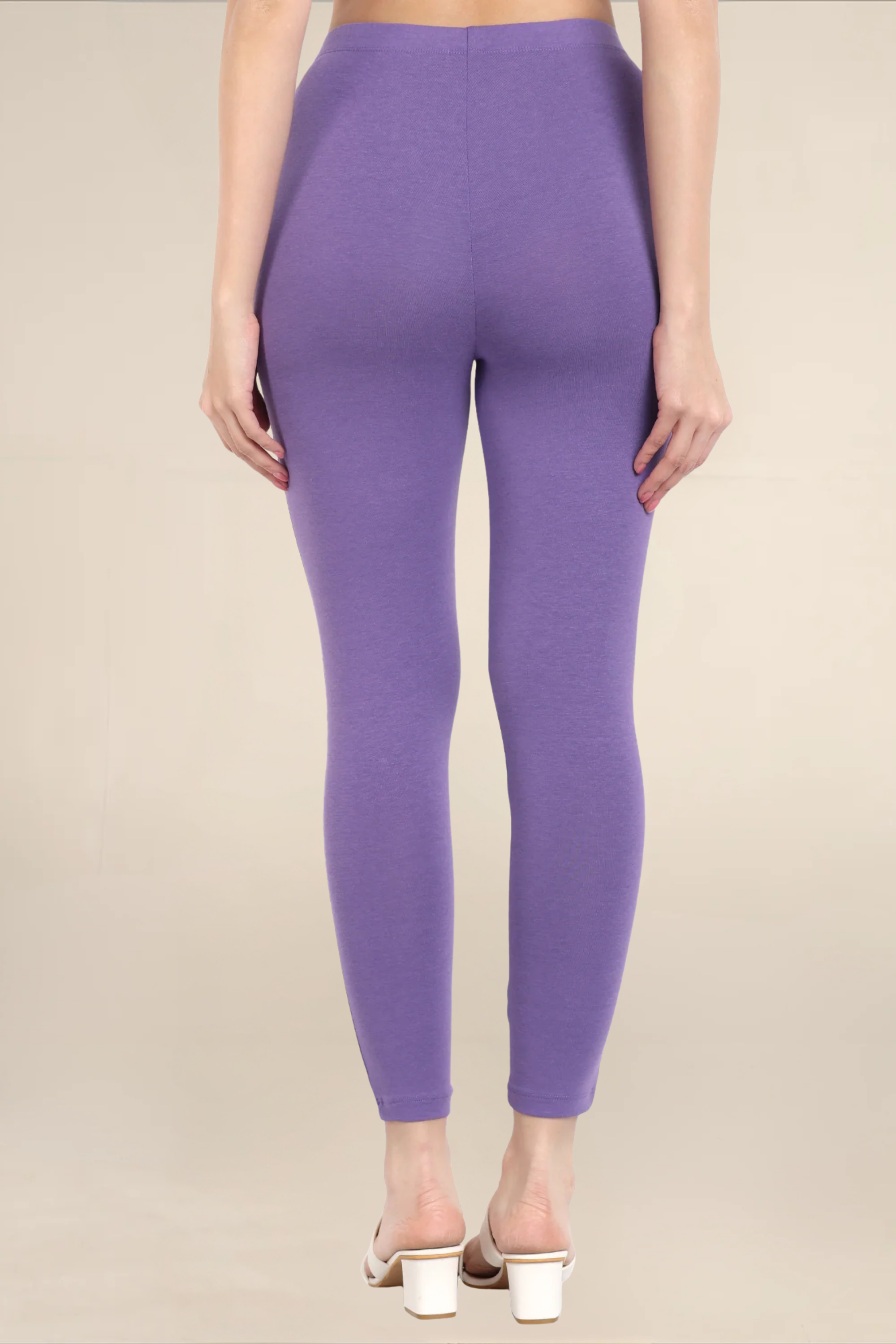 Women Light Lavender Ankle Length Legging