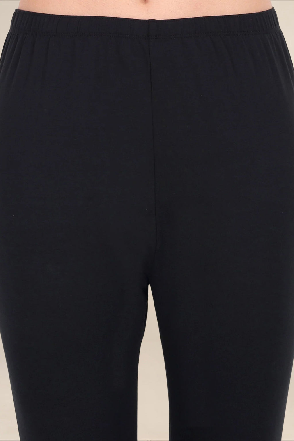 Women Black Breathable Long Length Legging