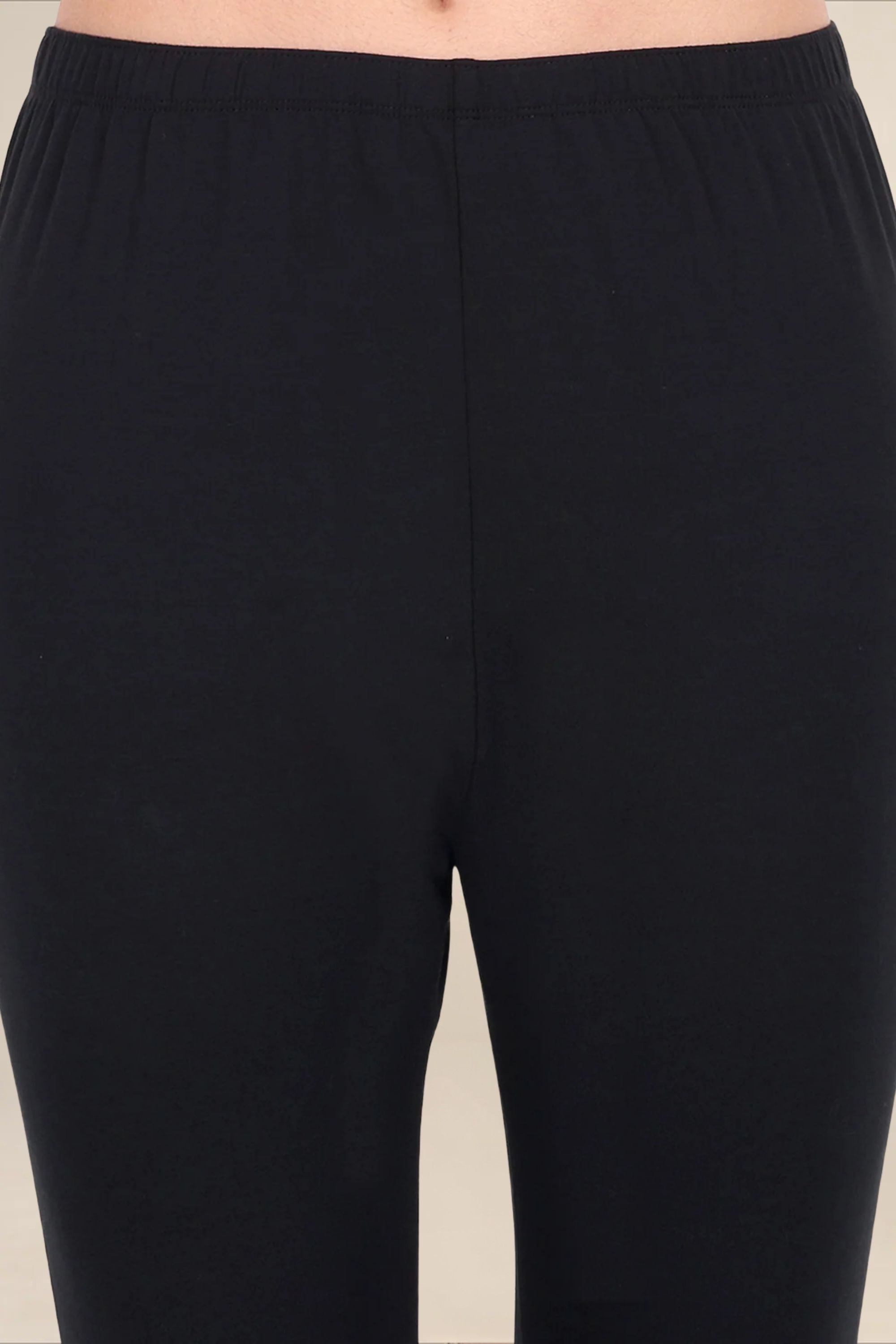 Women Black Breathable Long Length Legging