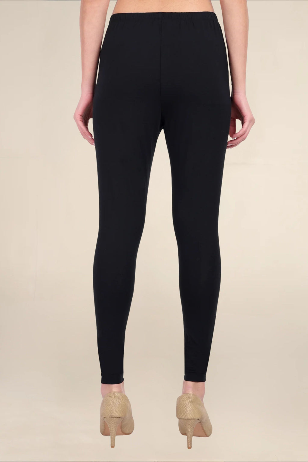Women Black Breathable Long Length Legging
