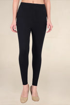 Women Black Breathable Long Length Legging