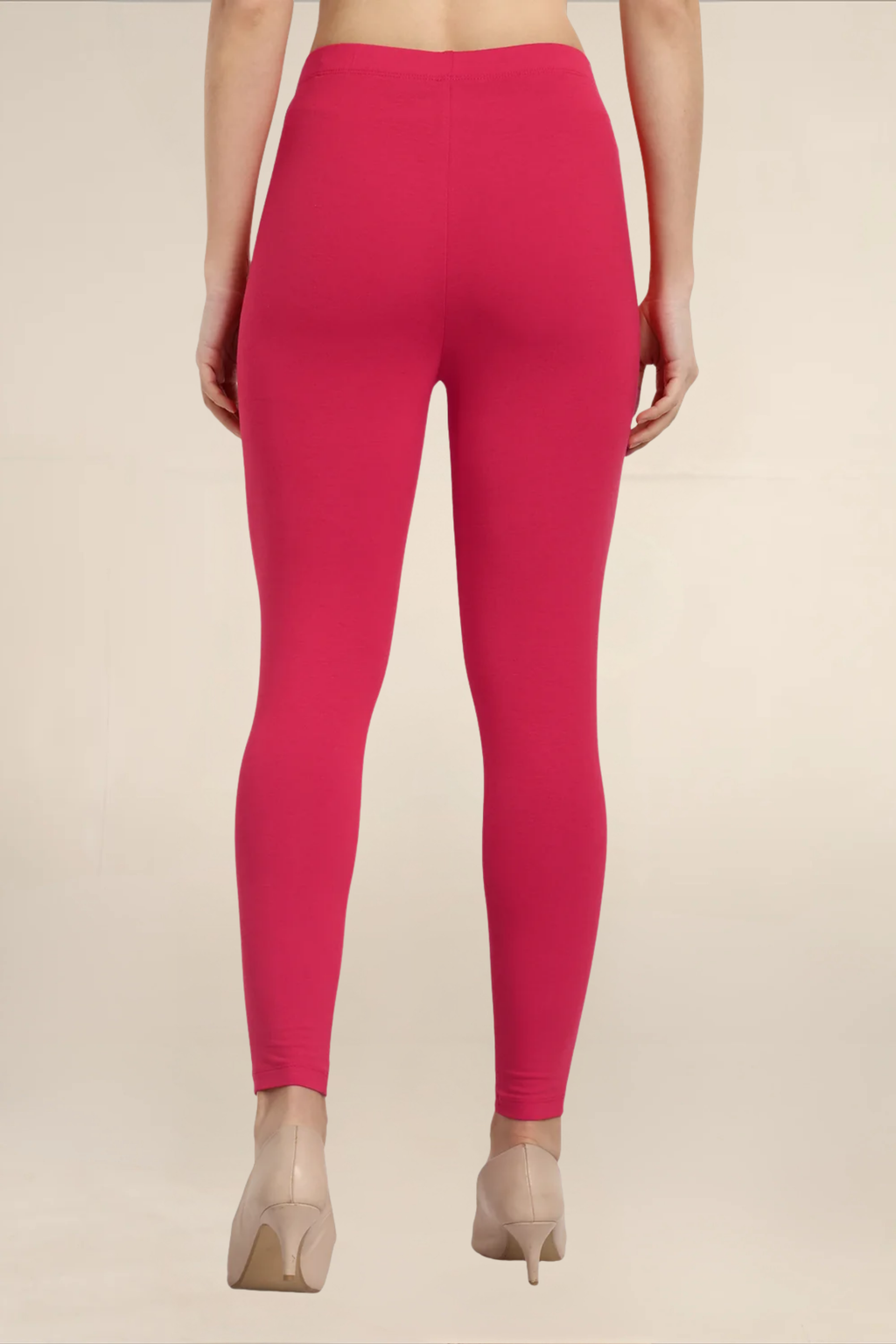 Women Light Cherry Ankle Length Legging