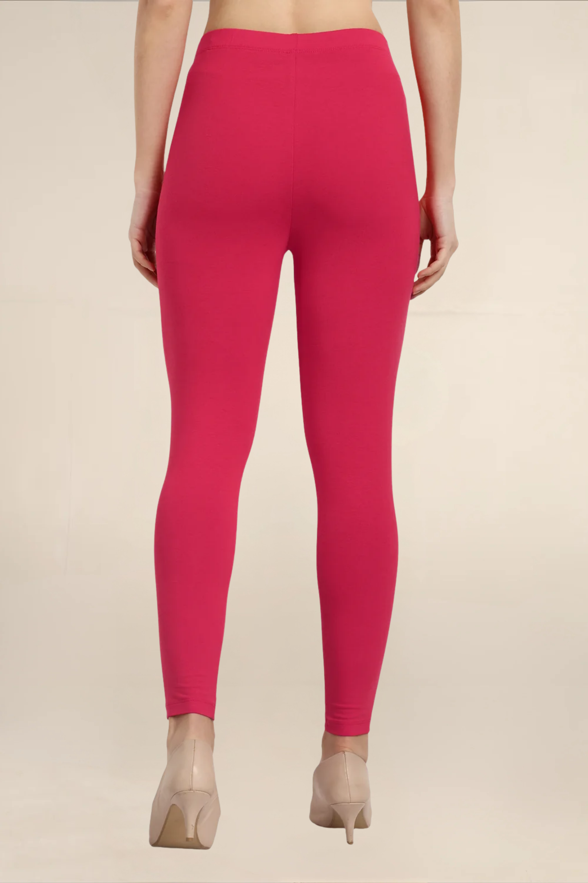 Women Light Cherry Ankle Length Legging