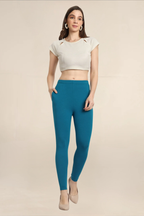 Women Teal Ankle Length Legging