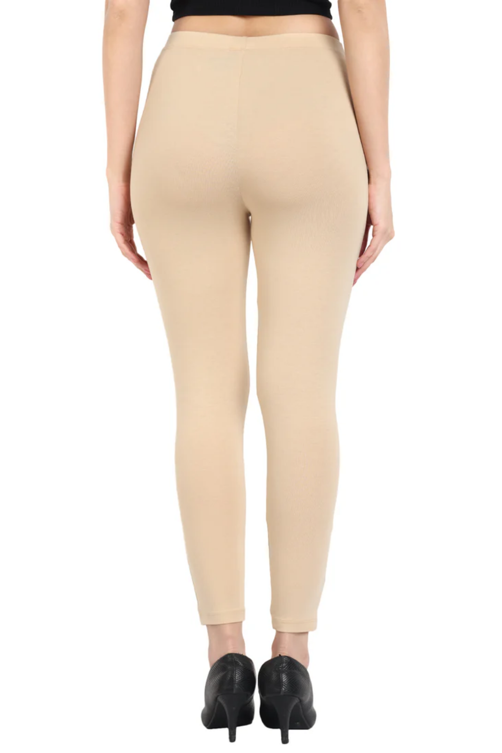 Women Beige Ankle Length Legging