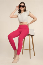 Women Light Cherry Ankle Length Legging