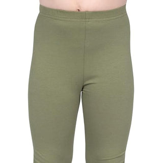 GIRLS OLIVE LONG LENGTH LEGGING