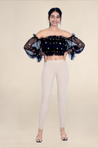 Women Beige Breathable Long Length Legging