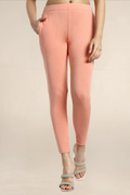 Women Papaya Peach Ankle Length Legging