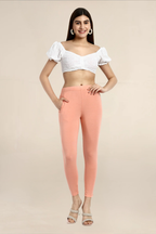 Women Papaya Peach Ankle Length Legging
