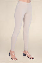 Women Beige Breathable Long Length Legging