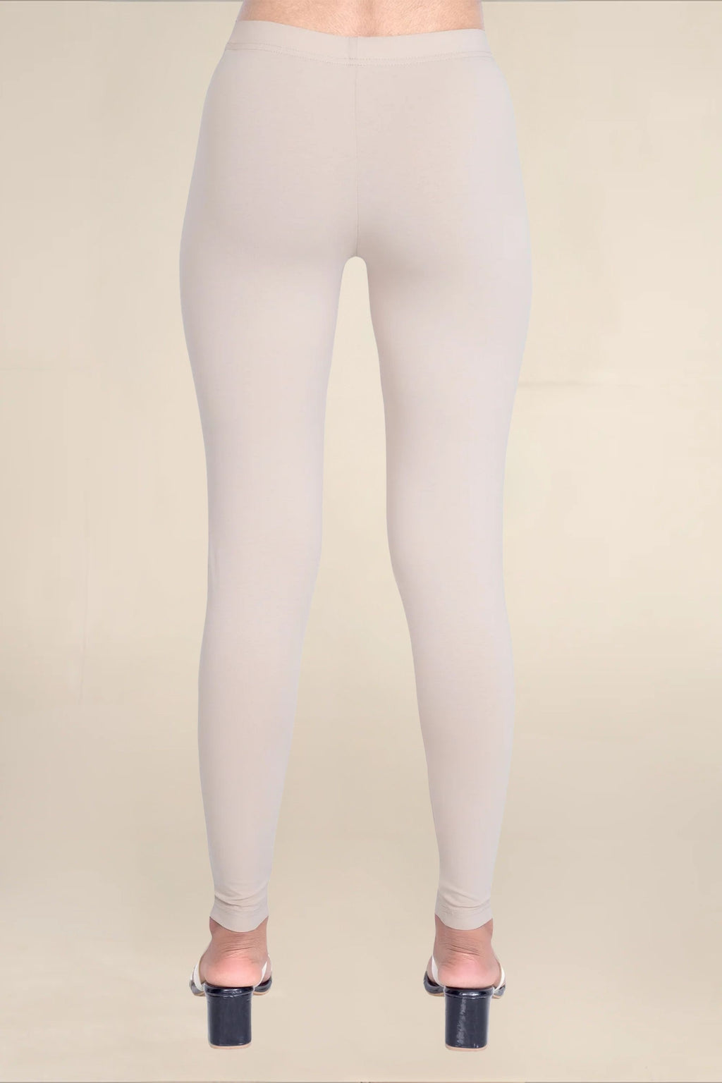 Women Beige Breathable Long Length Legging
