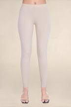 Women Beige Breathable Long Length Legging