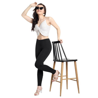 WOMENS BLACK REGULAR LENGTH POCKET LEGGING