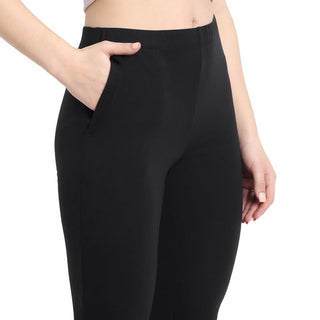 WOMENS BLACK REGULAR LENGTH POCKET LEGGING