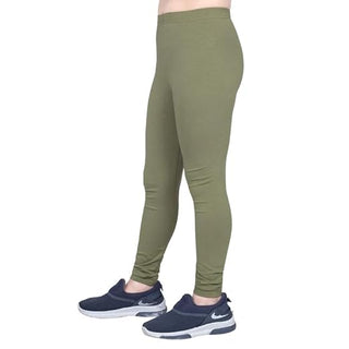 GIRLS OLIVE LONG LENGTH LEGGING