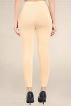 Women Light Peach Ankle Length Legging