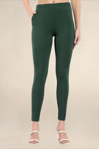Women Military Green Regular Legging