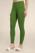 Women Green Ankle Length Legging