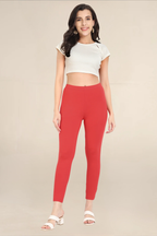 Women Crimson Ankle Length Legging
