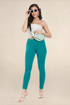 Women Light Jade Green Regular Legging