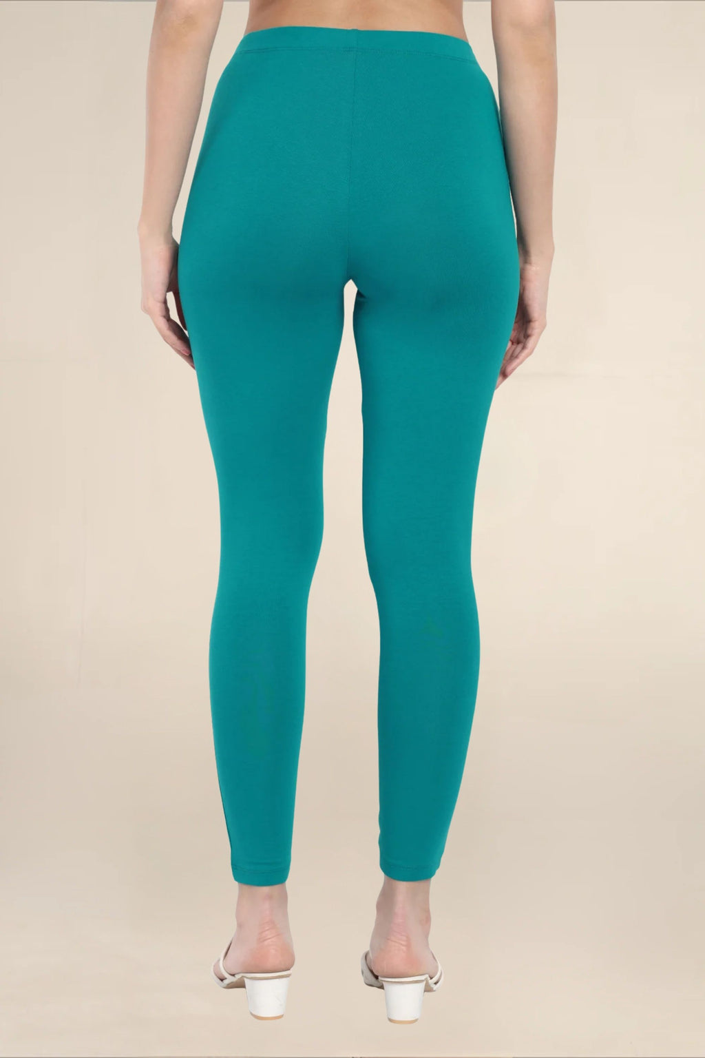 Women Light Jade Green Regular Legging