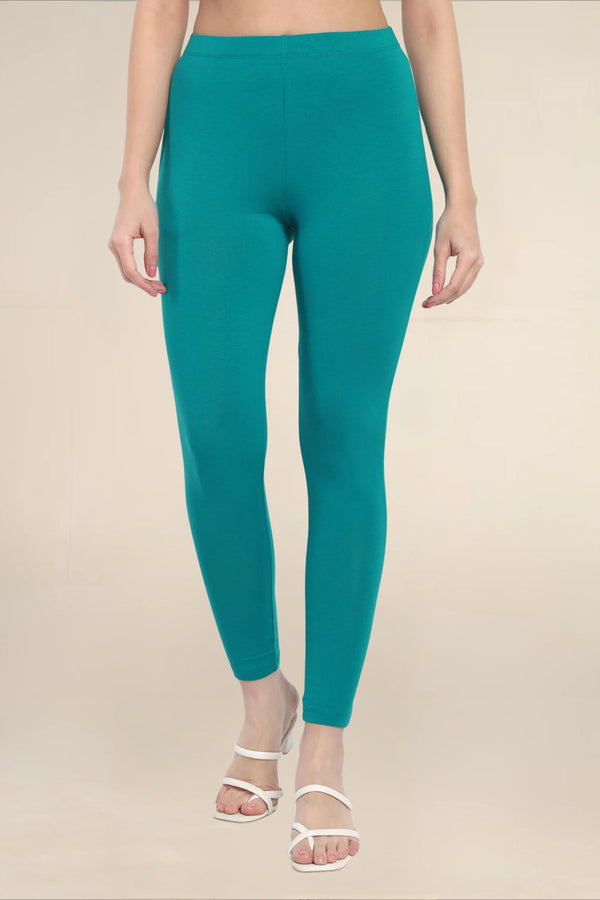 Women Light Jade Green Regular Pocket Legging