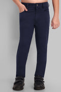 BOYS REGULAR FIT BLUE CAUSAL PANT