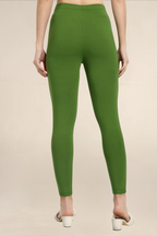 Women Green Ankle Length Legging