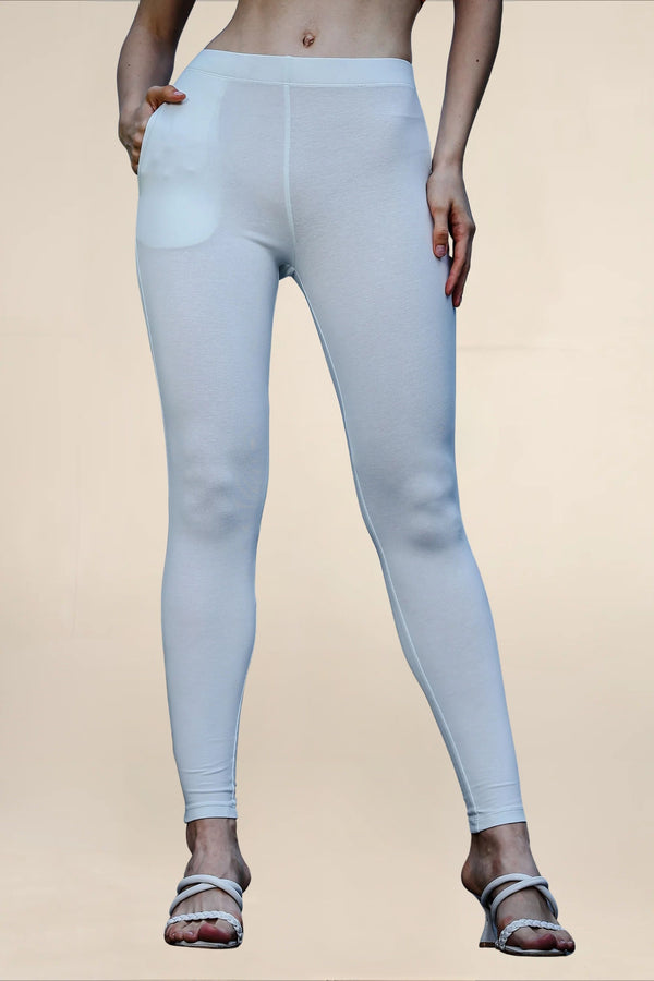 Women Water Blue Regular Pocket Legging