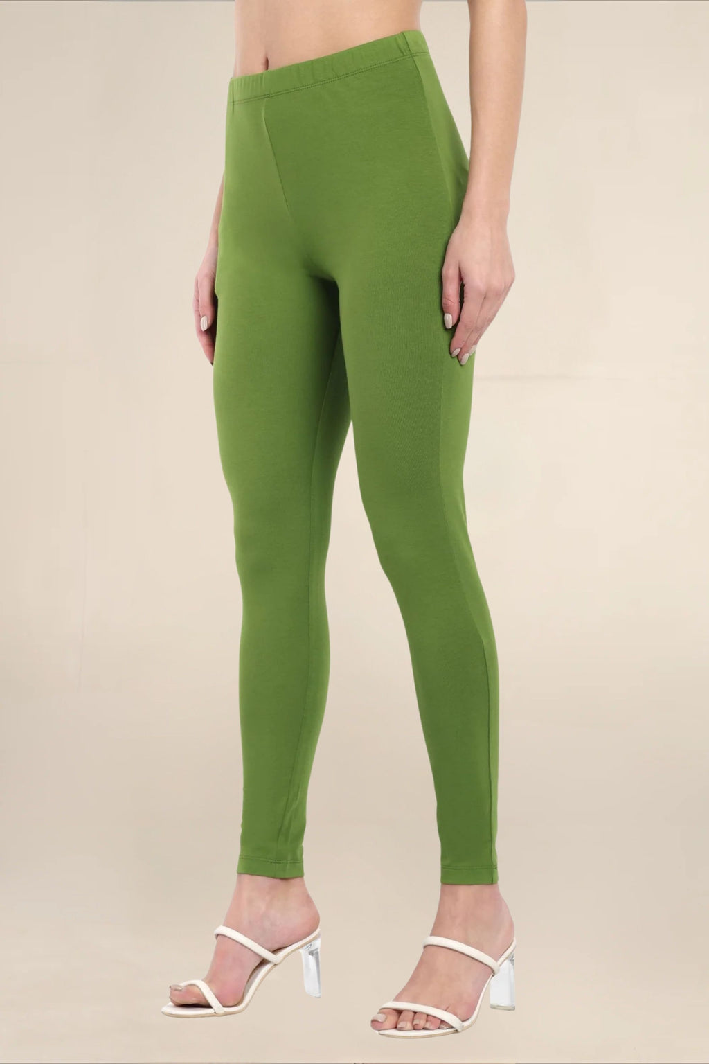 Women Green Regular Legging