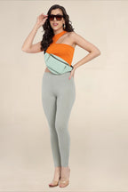 Women Fog Grey Regular Legging